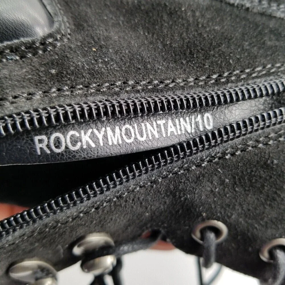 Religious Comfort Womens Rocky Mountain Black Suede‎ Lace Up Hiker Boots 10